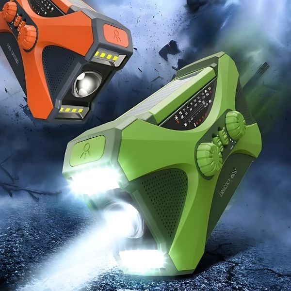 מטען נייד סולארי משולב רדיו ותאורת חירום - דיל ישיר