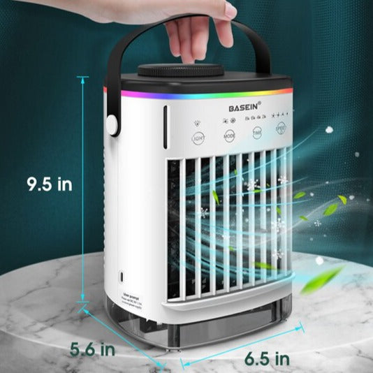 מיני מזגן נייד שולחני עם תאורת אווירה - דיל ישיר