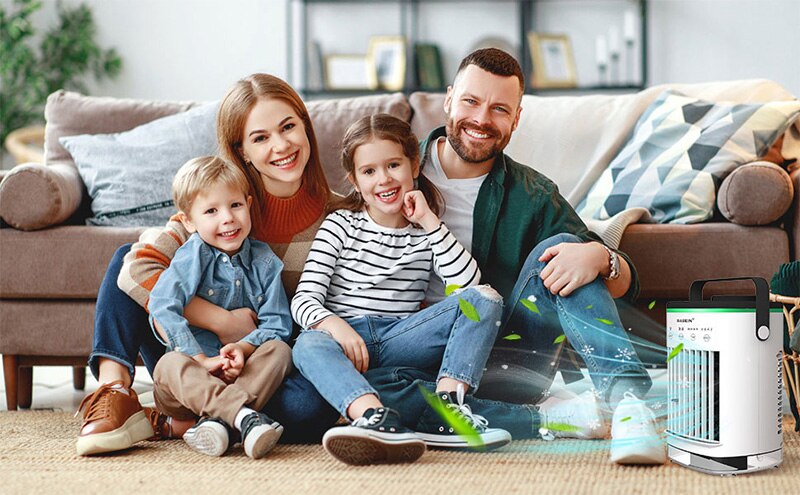 מיני מזגן נייד שולחני עם תאורת אווירה - דיל ישיר