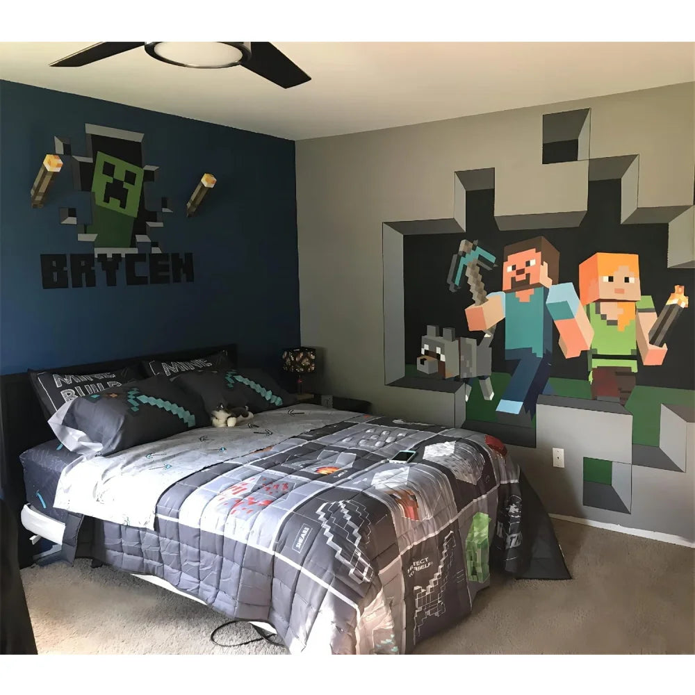 מנורת לילה נטענת בהשראת מיינקראפט