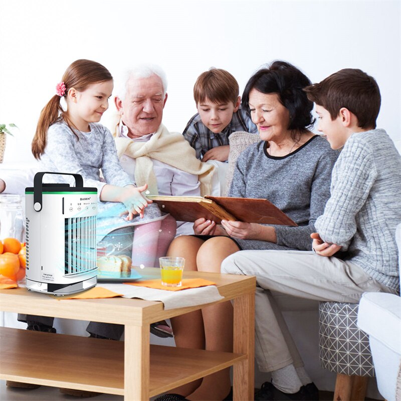 מיני מזגן נייד שולחני עם תאורת אווירה - דיל ישיר