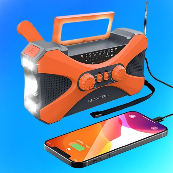 מטען נייד סולארי משולב רדיו ותאורת חירום - דיל ישיר