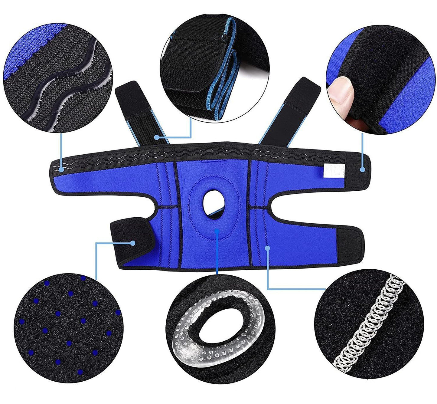 מגן ברך סיליקון אורטופדי ואלסטי תחבושת איכותית לייצוב הברך