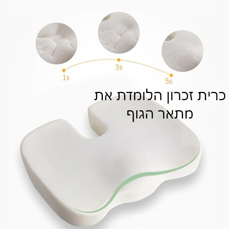 כרית ישיבה אורטופדית לגב מעודדת ישיבה נוחה ובריאה ומפחיתה לחץ