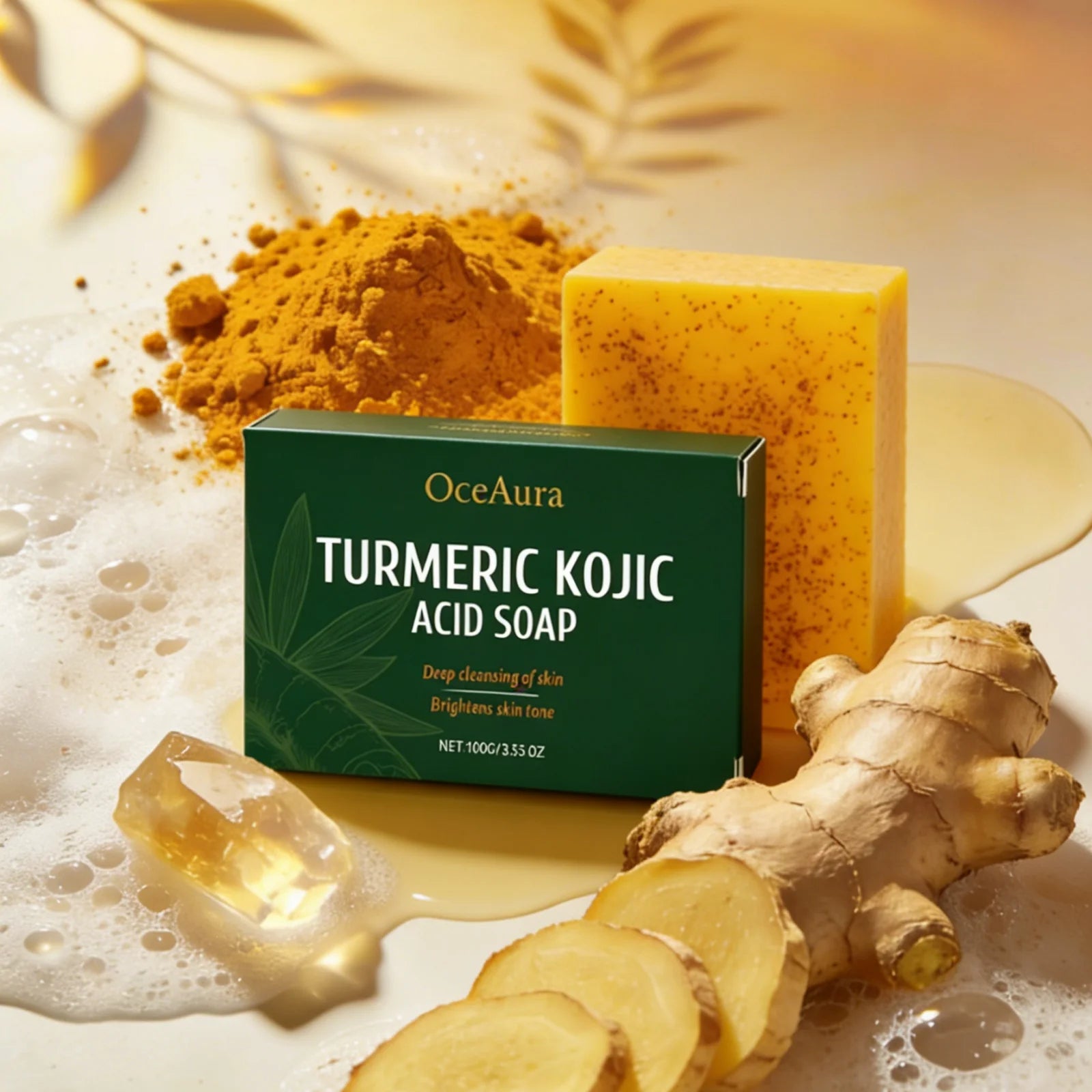 Turmeric Glow סבון לטיפול בפיגמנטציה ואקנה - דיל ישיר 