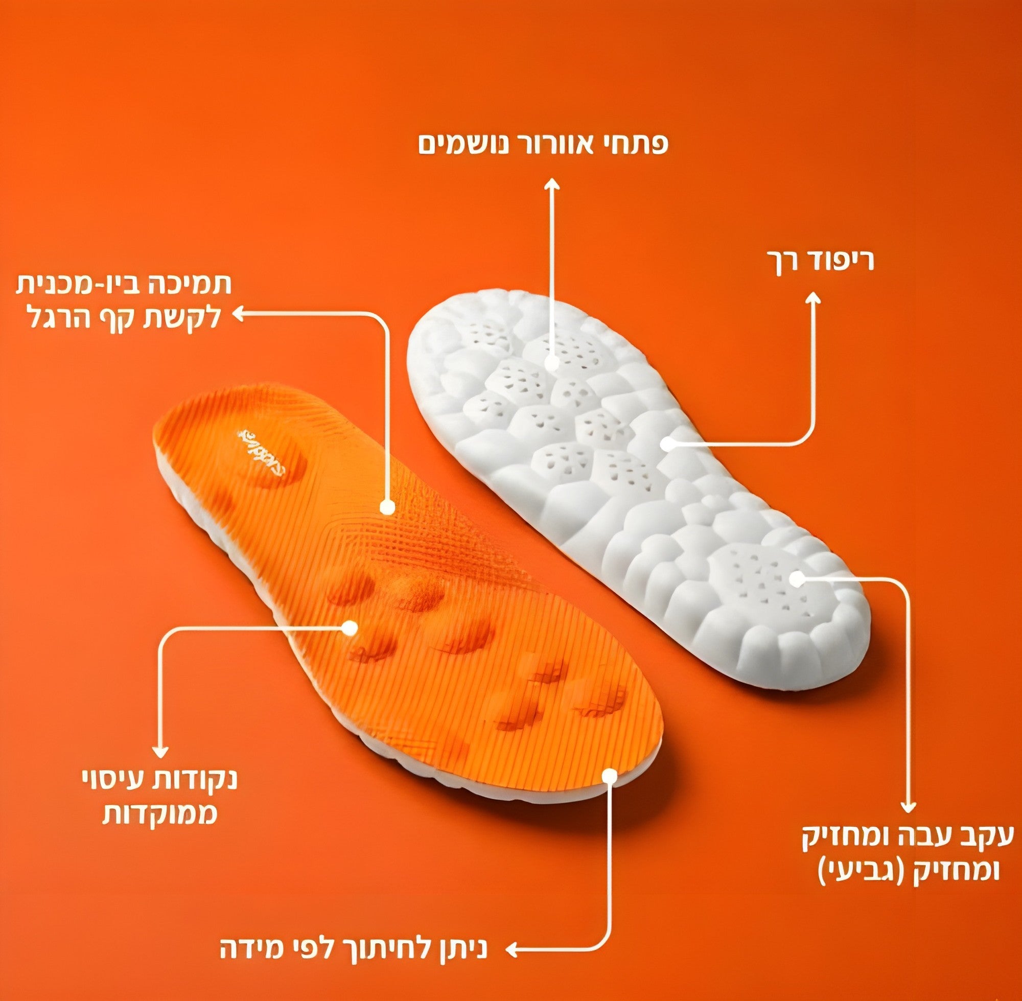 CloudStep™  - רפידות פרימיום לתמיכה ושחרור לחצים.