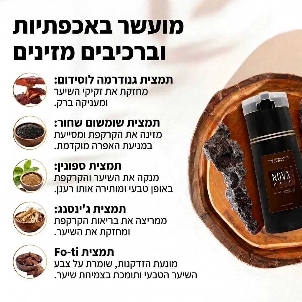 שמפו נובה הייר המקורי - להחזיר את הצבע הטבעי לשיער ב-10 דקות בלבד - דיל ישיר 