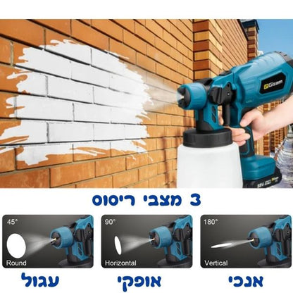 מרסס צבע חשמלי נטען לשימוש ביתי ומקצועי