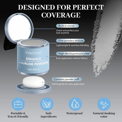HairShield - ערכת פודרה לכיסוי שורשים מהיר ועמידות לאורך כל היום.