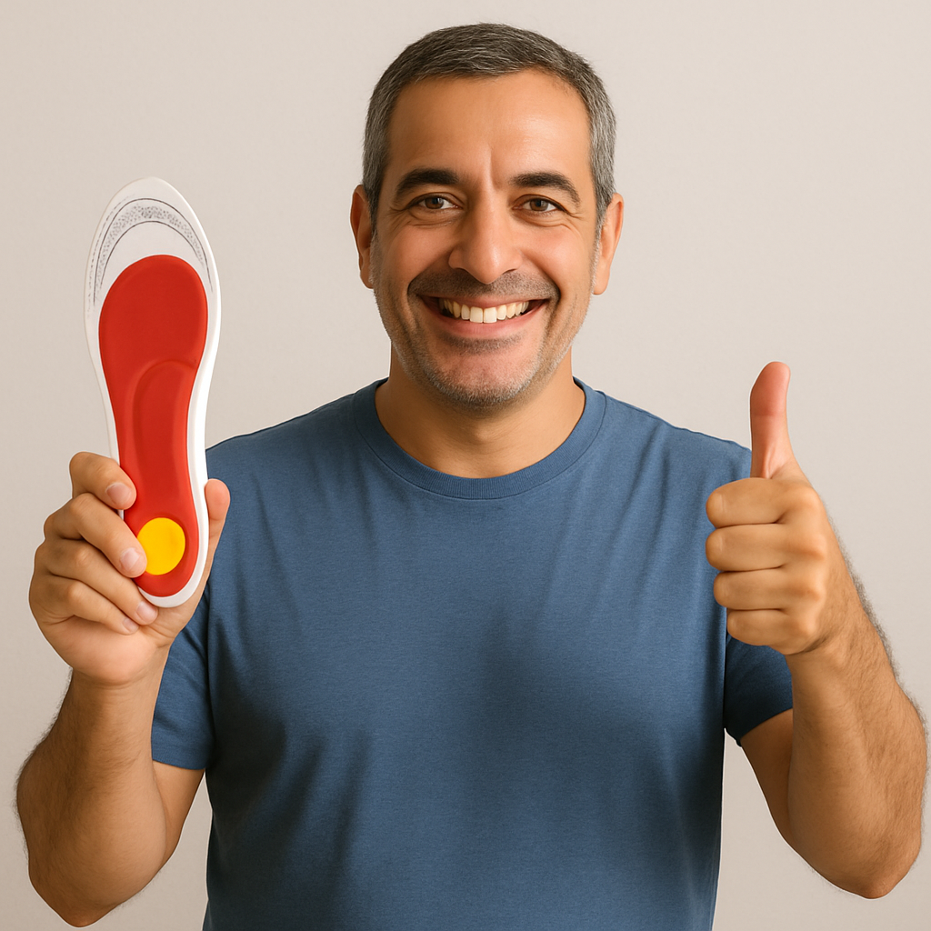 מדרס ג'ל פרימיום לדורבן לתמיכה בקשת כף הרגל