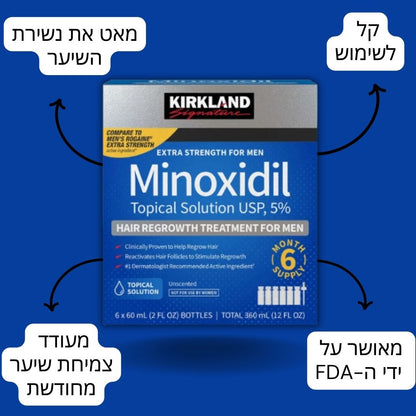 מינוקסידיל 5% לגבר מארז חסכון