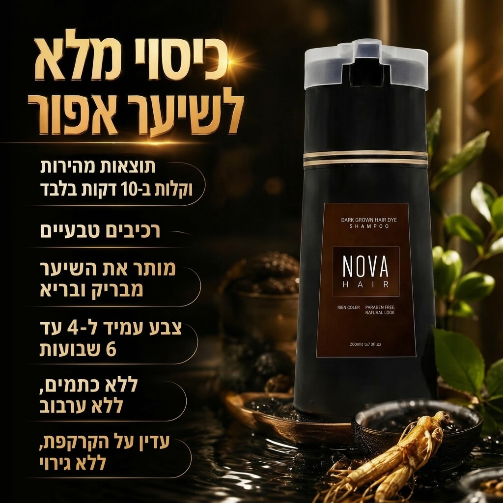 שמפו נובה הייר המקורי - להחזיר את הצבע הטבעי לשיער ב-10 דקות בלבד - דיל ישיר 