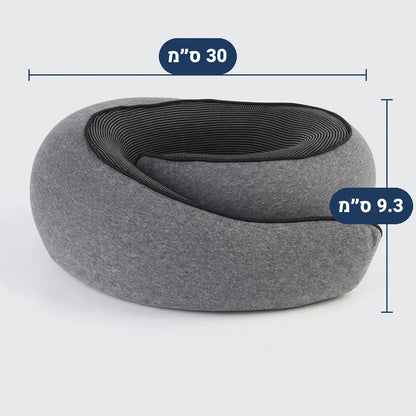מידות כרית הטיסה: 30 ס״מ קוטר, 9.3 ס״מ גובה