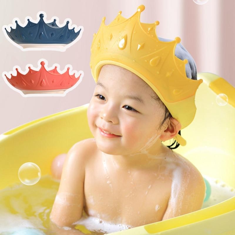 כובע מקלחת לתינוק ולילד לשמירה מזליגת מים על הפנים והאוזניים